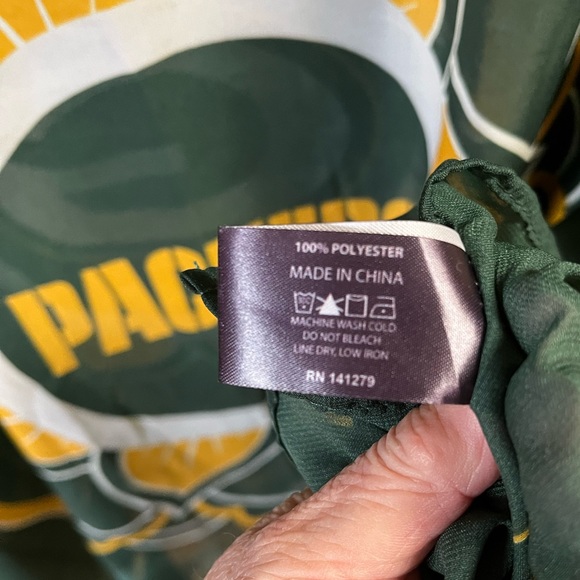 NFL Green Bay Packers Women’s Sheer Caftan With Flower Design - Little Earth - Picture 9 of 9